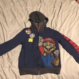 Boys zip up hoodie with Mario